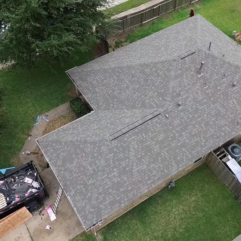 Owens Corning driftwood shingle roof replacement