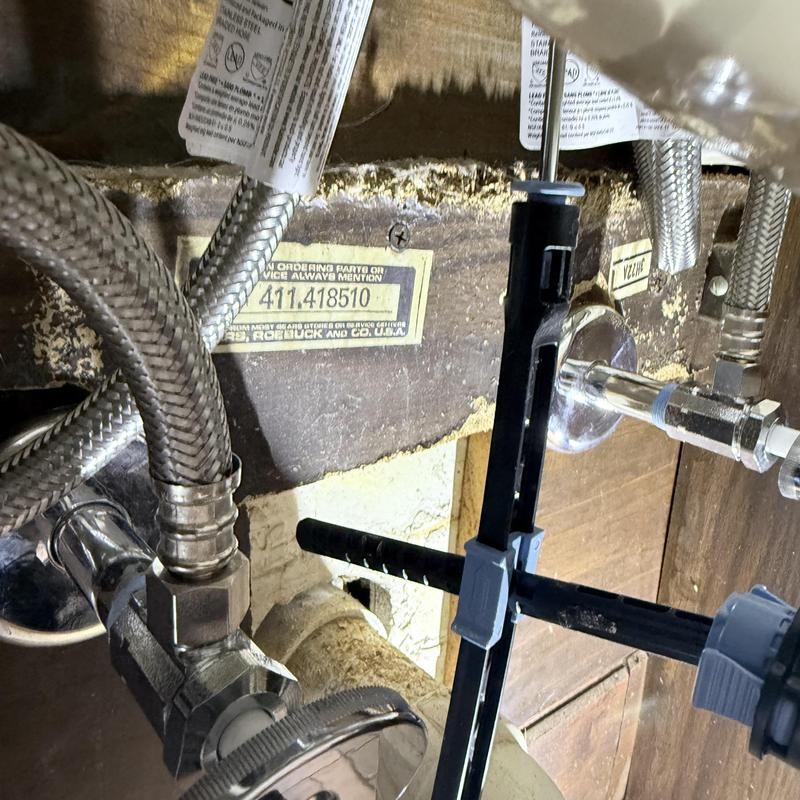 Emergency shut off valve and braided faucet hoses installation Emergency shut off valve and braided faucet hoses installation