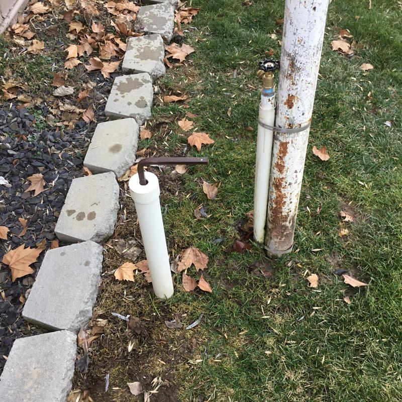 Leaking yard spigot with PVC riser and shutoff issues
