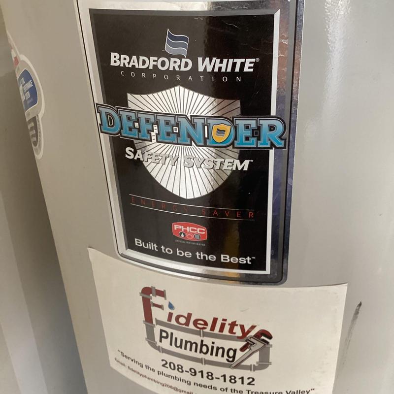 Water heater gas control valve on Bradford White heater