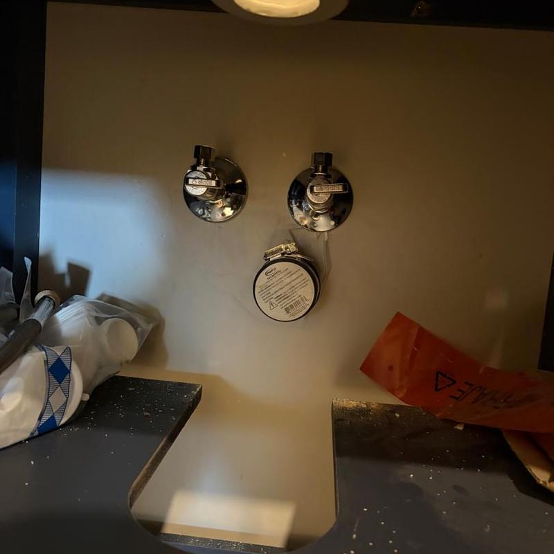 Shower valve rough-in for bathroom remodel