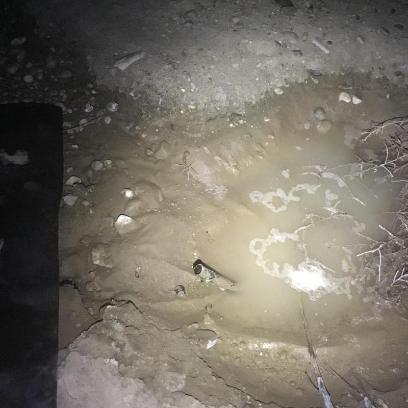Polybutylene pipe capped with MIP connector underground