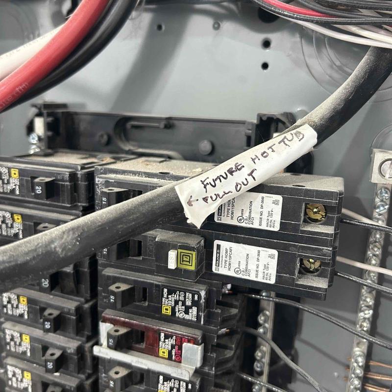 Square D 60 amp breaker for future hot tub disconnect