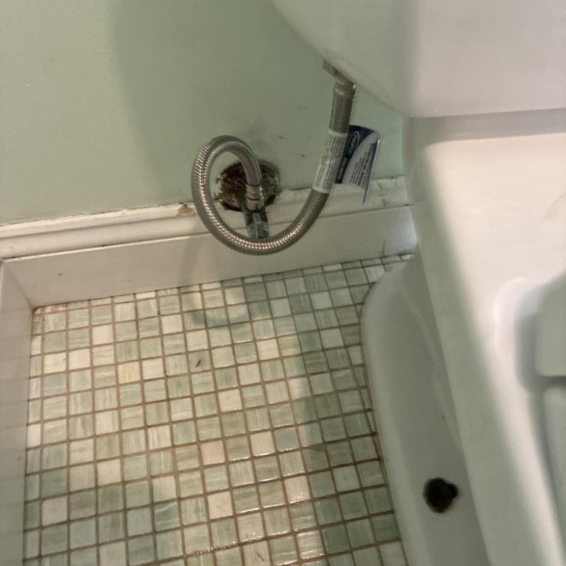 Toilet water supply line with valve and fittings Toilet water supply line with valve and fittings