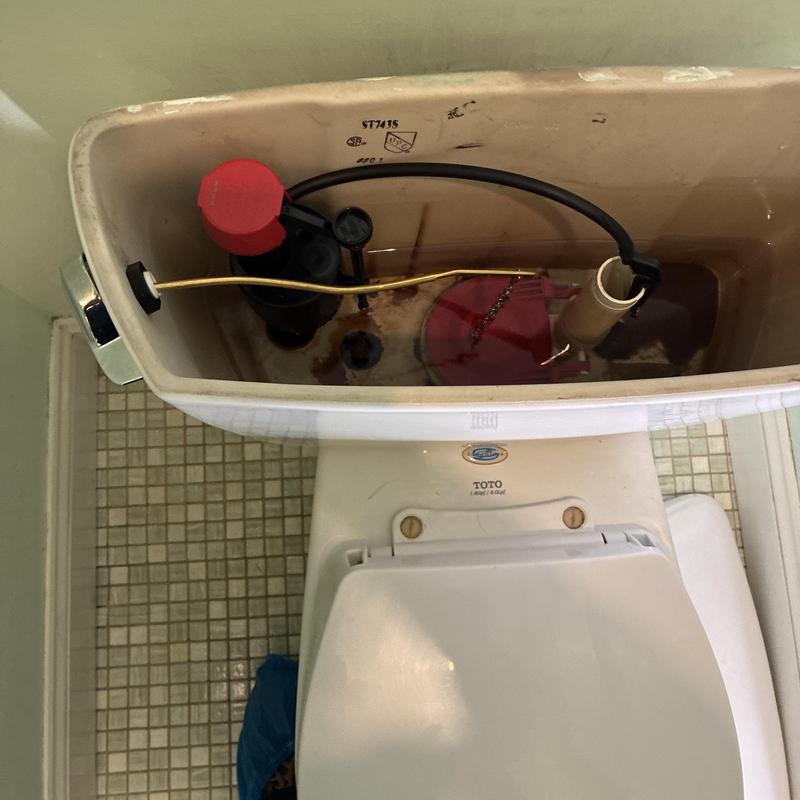 Toilet tank fill valve and flapper replacement Toilet tank fill valve and flapper replacement