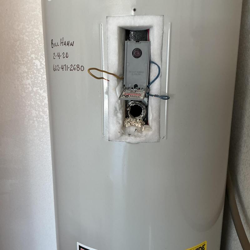 Water heater element installation and flush tank Water heater element installation and flush tank