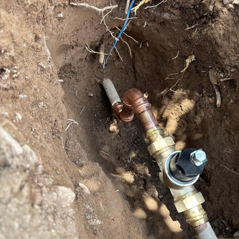 Pressure relief valve installation next to water meter