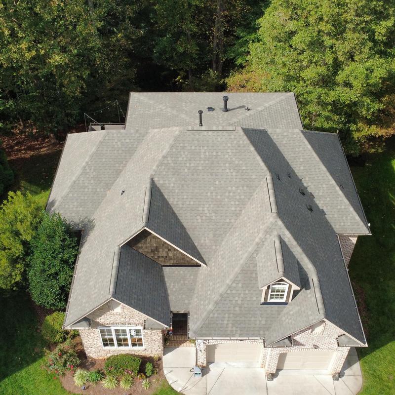 GAF Timberline HDZ shingle roof replacement aerial view