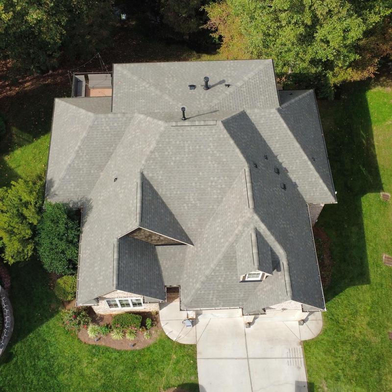GAF Timberline HDZ shingle roof replacement top view