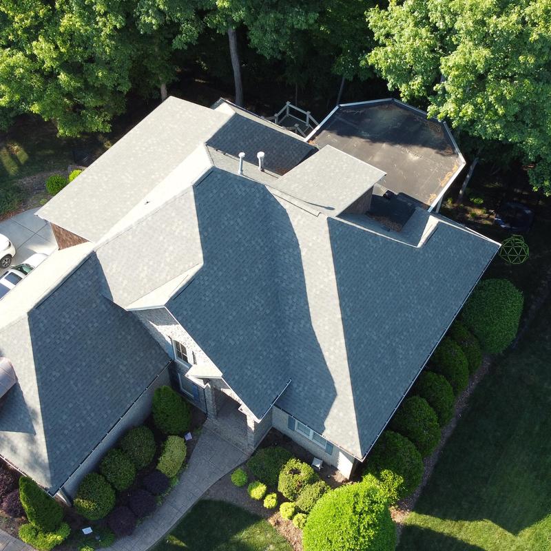 Architectural shingle roof with full deck inspection