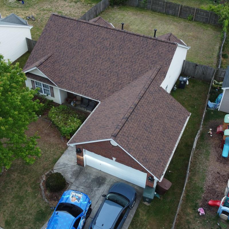 Architectural shingle roof on residential home in Greensboro