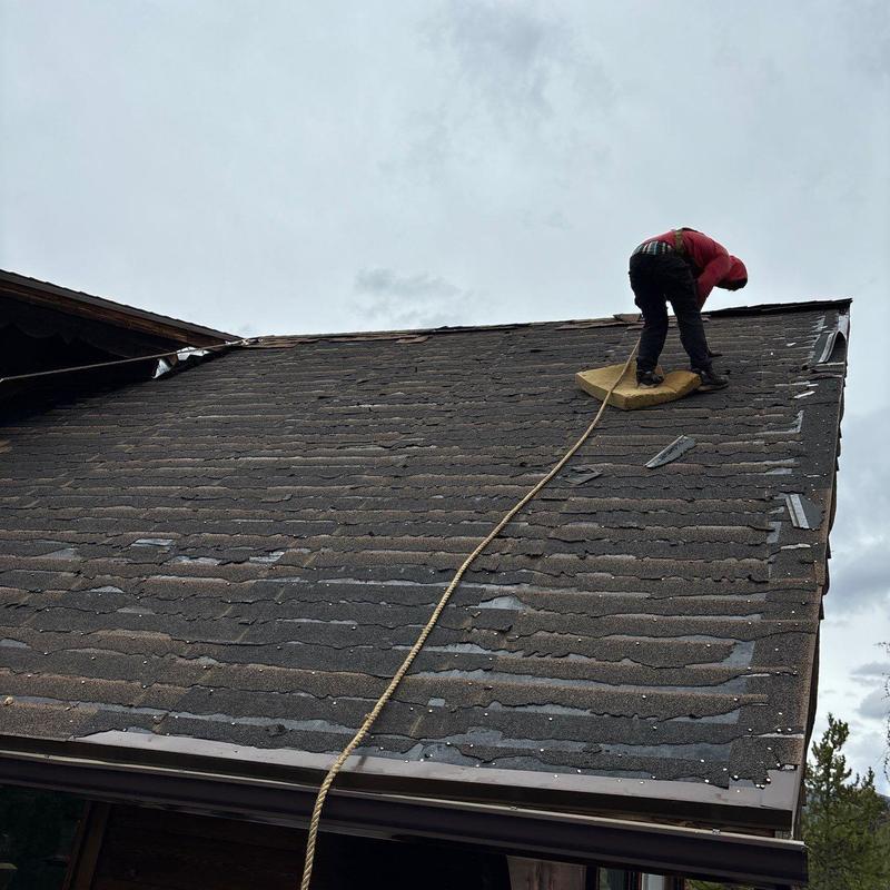 Owens Corning asphalt shingle roof removal in Idaho Springs