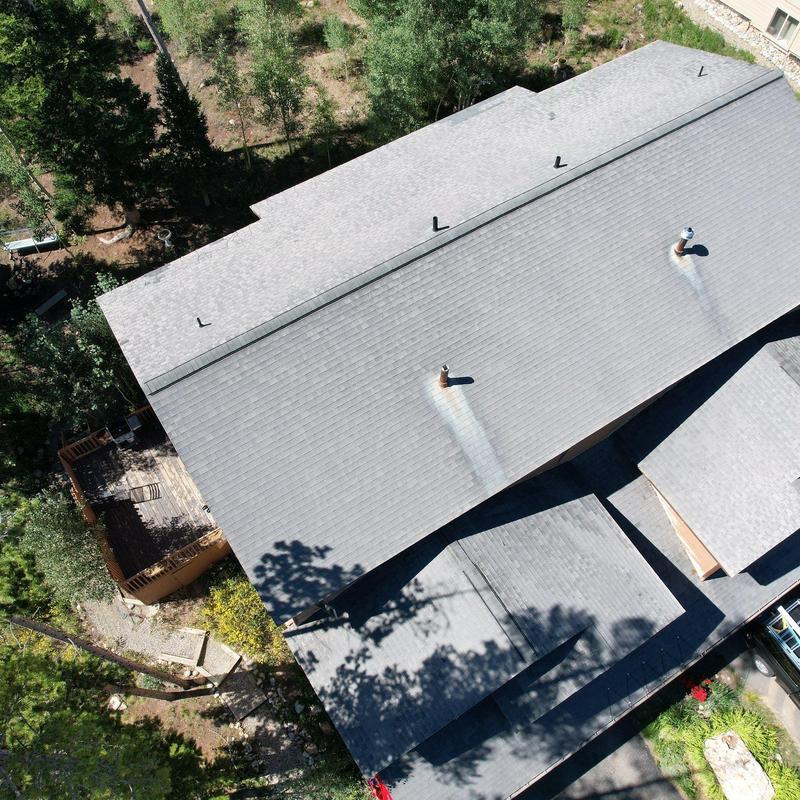 Owens Corning asphalt roof system installation and gutters