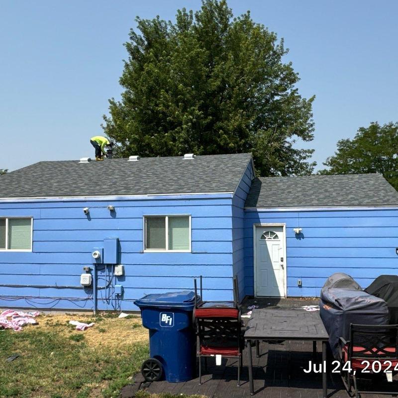 Asphalt shingle roof with pipe jacks and vents installation