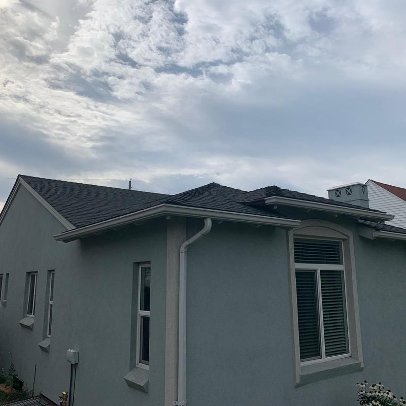 Asphalt shingle roof installation on residential home