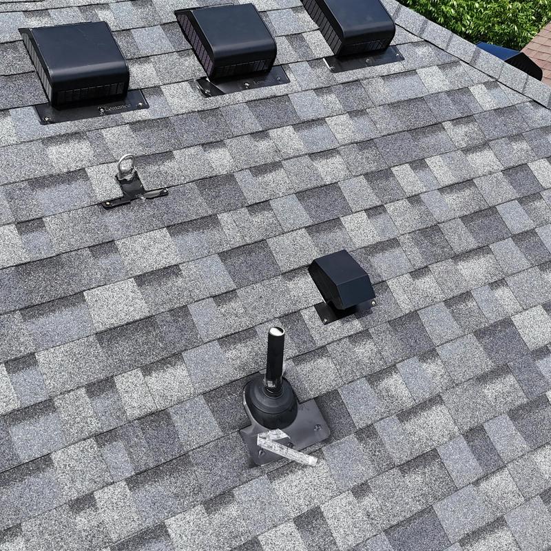 Owens Corning laminate shingle roof with vents
