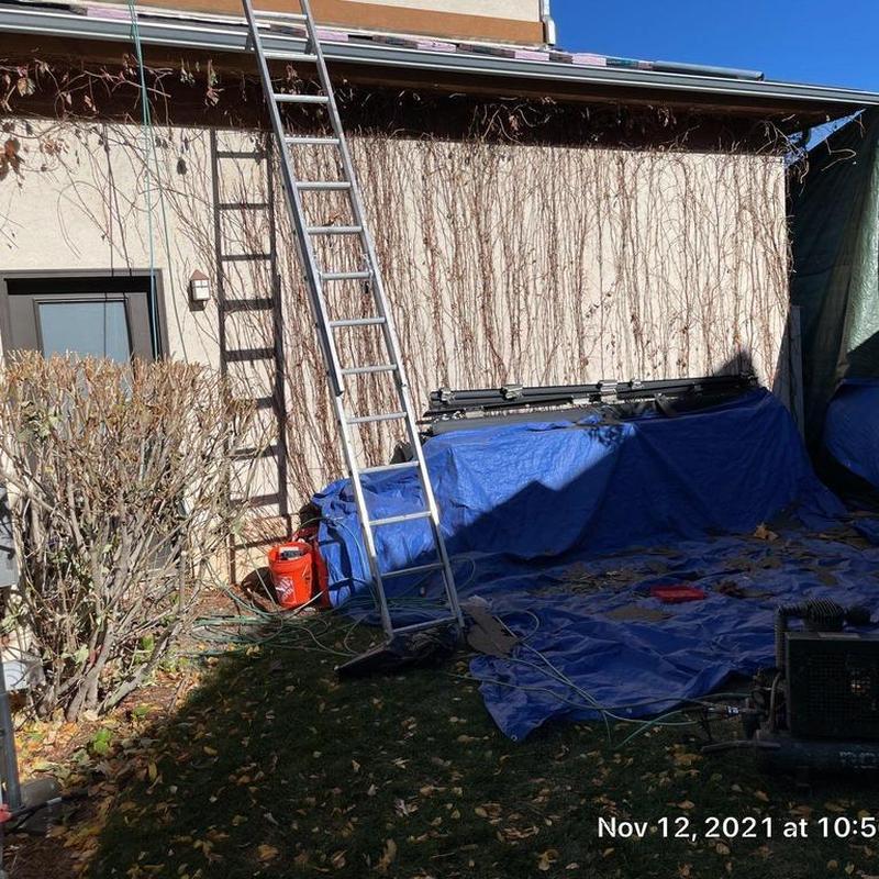 Step flashing and chimney flashing replacement setup