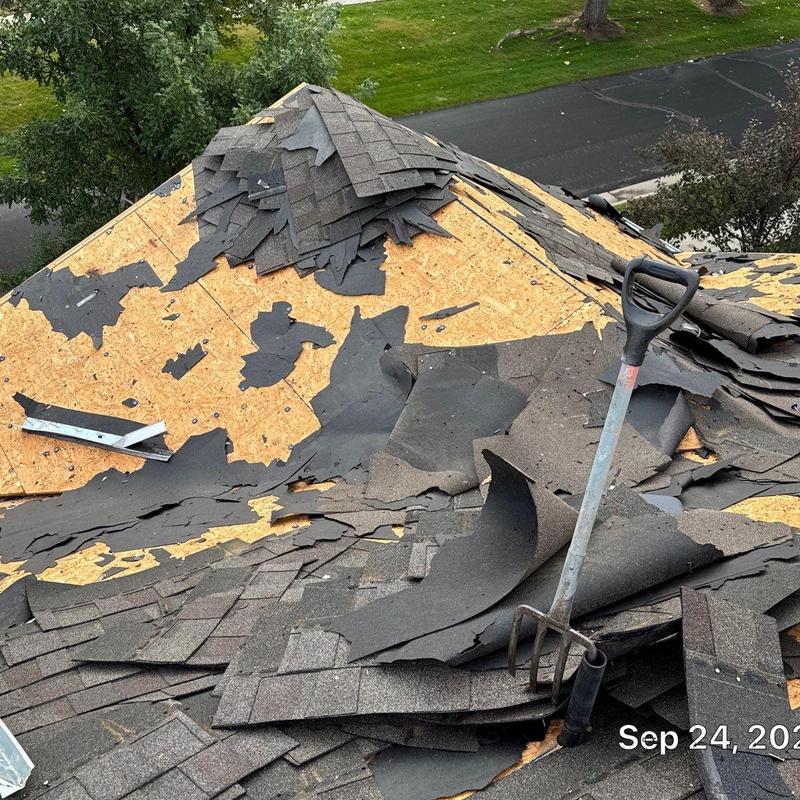 Owens Corning Duration Flex shingle removal on roof