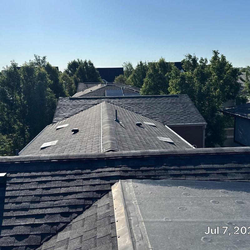 Asphalt shingle rooftop system on residential homes