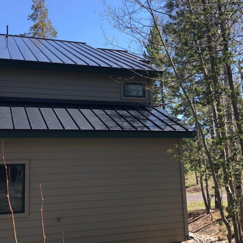 Standing Seam Metal Roof panels on residential house