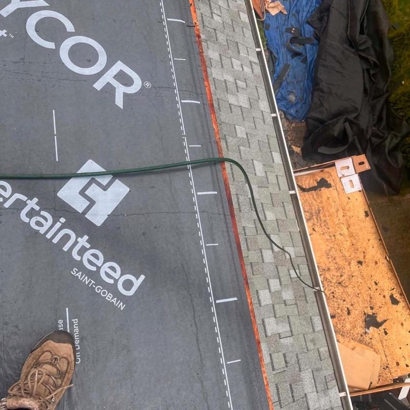 CertainTeed Landmark Pro shingle roof installation progress