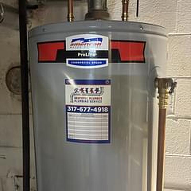 Natural gas 40-gallon tall water heater installation
