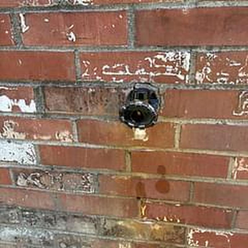 Hose bib replacement on brick exterior wall