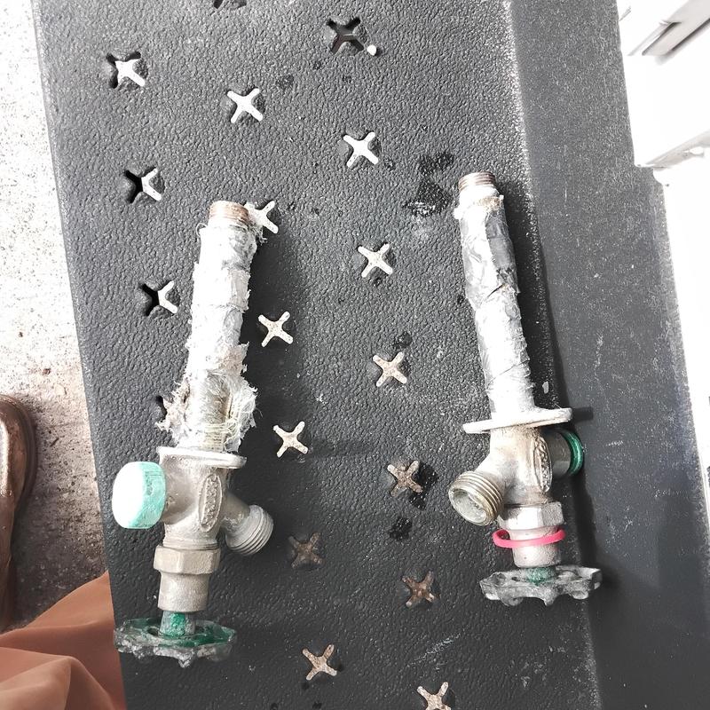 Frostproof hose bibbs removed for replacement