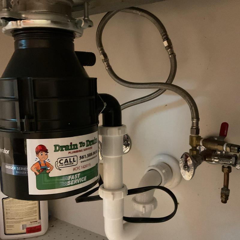 Badger 5 garbage disposal and kitchen faucet plumbing