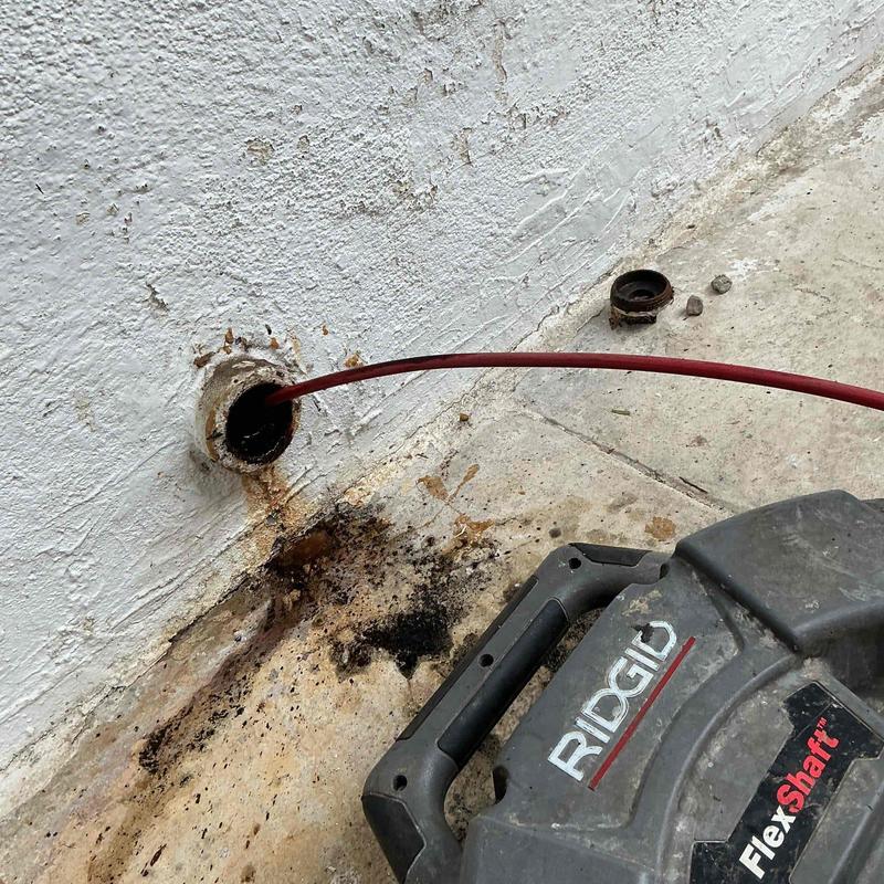 Sewer line hydro jetting with buried clean-out access