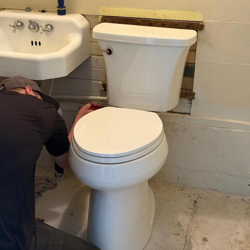 Highline Arc 12 in. toilet installation in bathroom