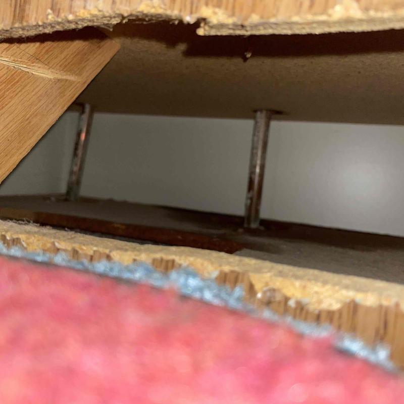 Cabinet water leak from cold supply line connection