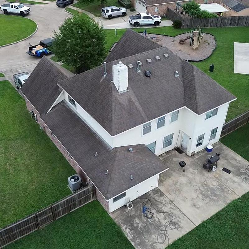Asphalt shingle roof inspection for leaks and damage