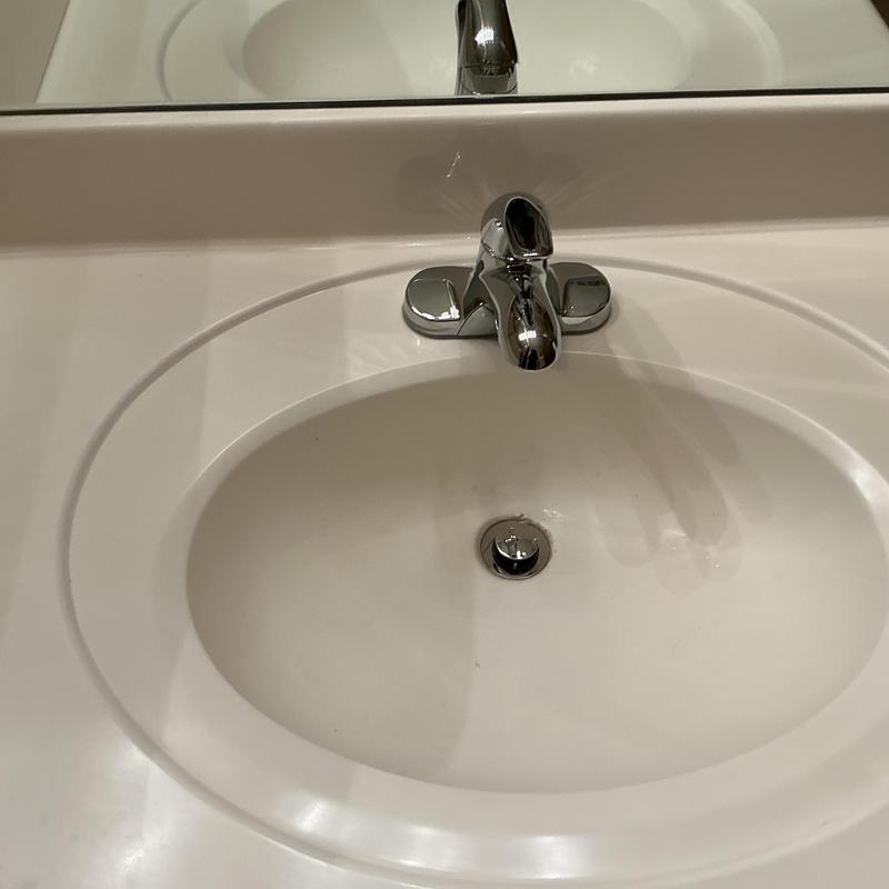 Widespread lavatory faucet and tub drain stopper chrome Widespread lavatory faucet and tub drain stopper chrome