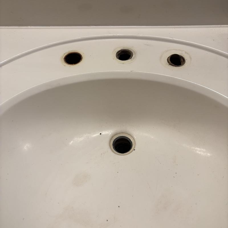 Widespread lavatory sink faucet holes without fixtures Widespread lavatory sink faucet holes without fixtures