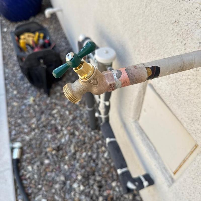 Sweat hose bib with copper pipe repair