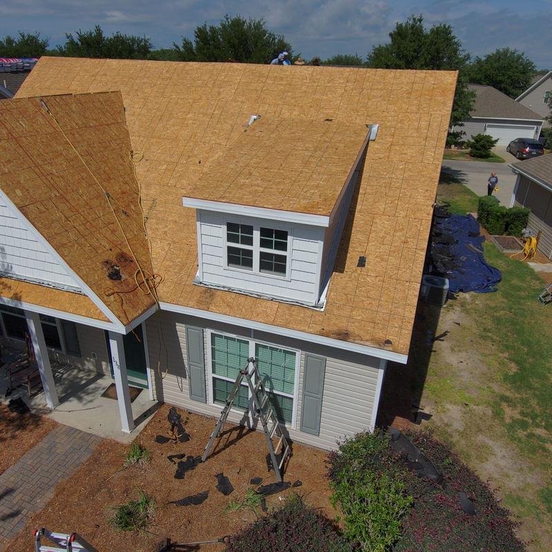 GAF Timberline HDZ roof decking installation in progress GAF Timberline HDZ roof decking installation in progress