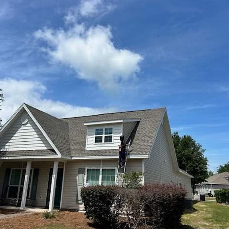 GAF Timberline HDZ shingles installation on house roof GAF Timberline HDZ shingles installation on house roof