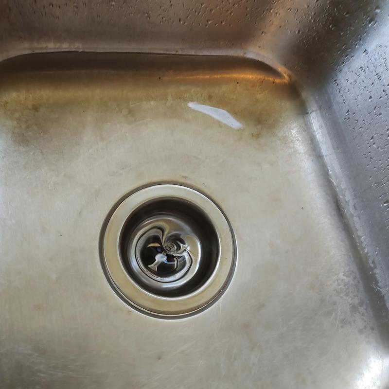 Kitchen sink drain in stainless steel sink Kitchen sink drain in stainless steel sink