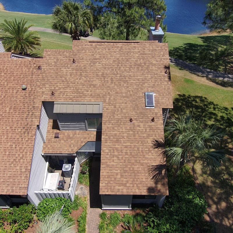 Owens Corning Desert Tan shingle roof with skylight Owens Corning Desert Tan shingle roof with skylight