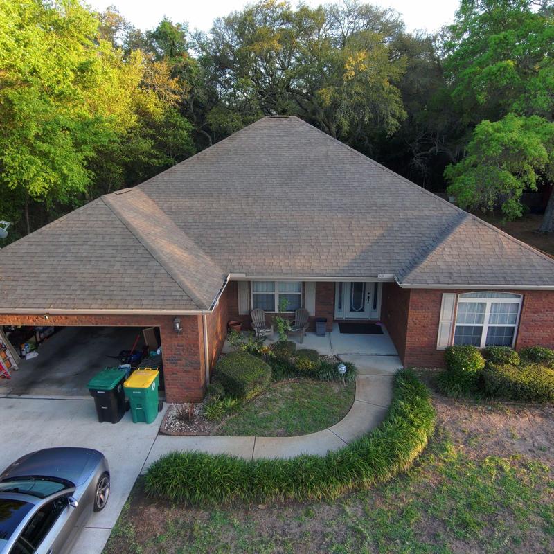Roof shingles soft washed and inspected with RUL certificate