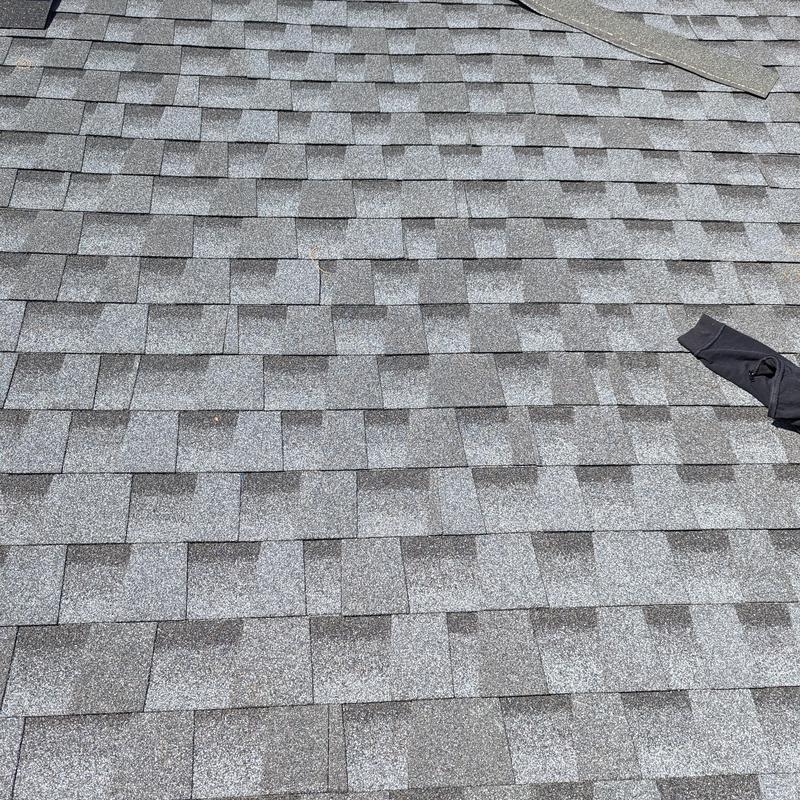 GAF HDZ architectural shingles roof surface close-up GAF HDZ architectural shingles roof surface close-up