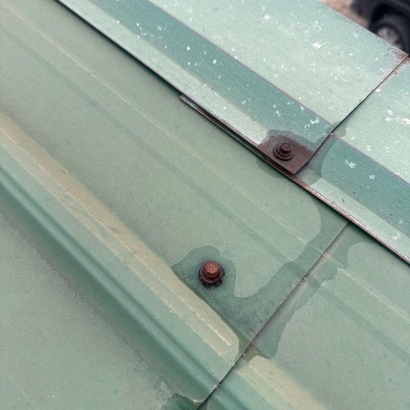 Metal roof rusted fasteners and sealant issues
