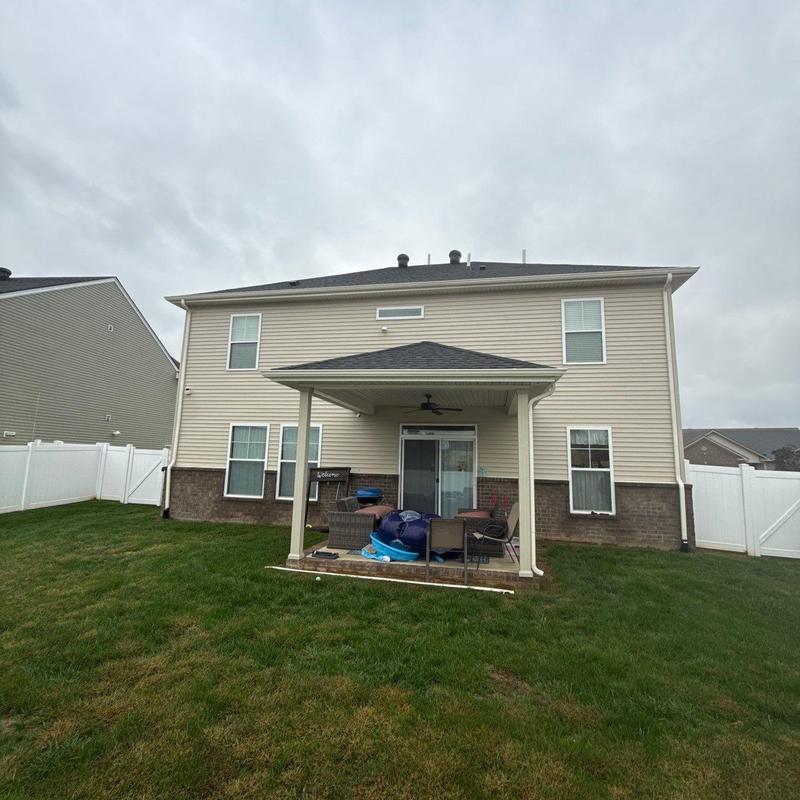 Roof shingles and ridge vents with hail damage inspection