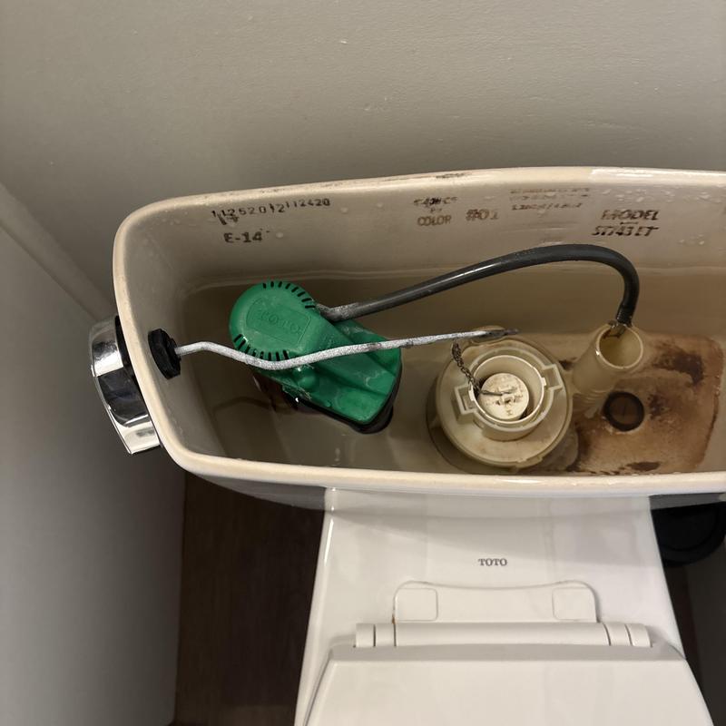 Toilet fill valve inside tank replacement detail Toilet fill valve inside tank replacement detail