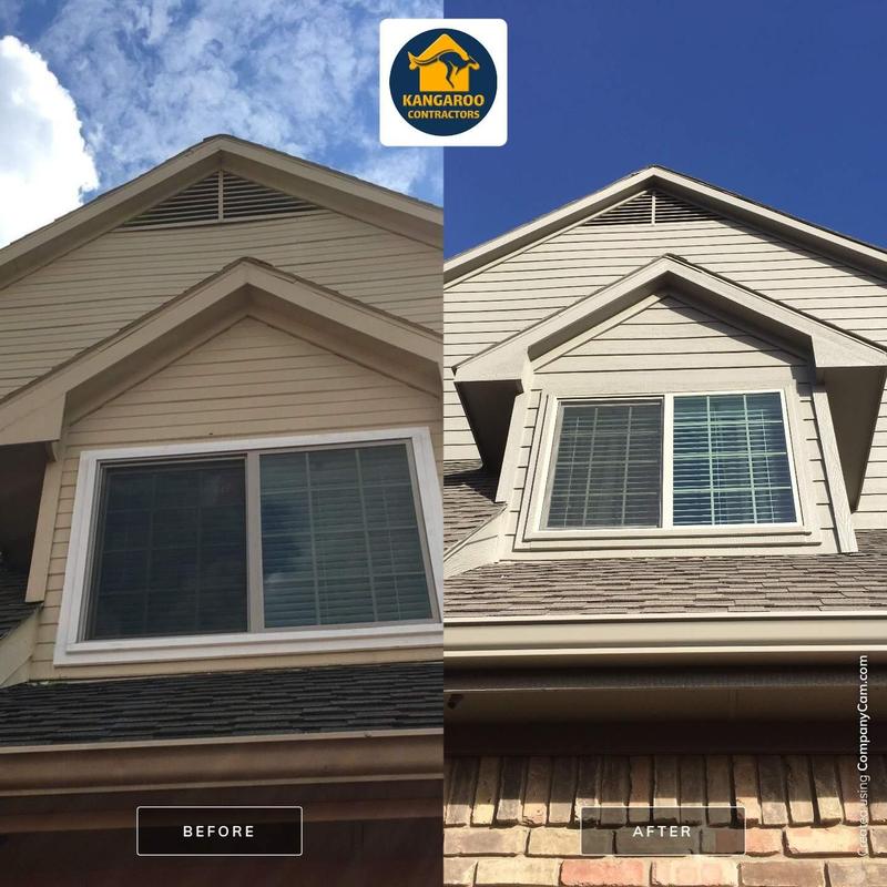 LP SmartSide siding and trim on house fascia and soffit LP SmartSide siding and trim on house fascia and soffit