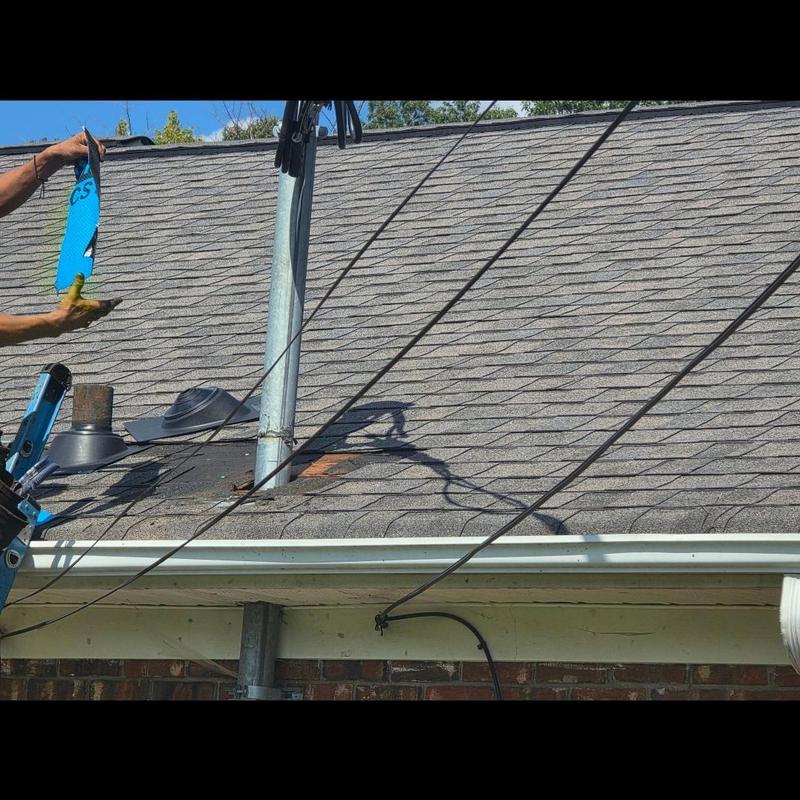 Shingle roof section and pipe boot replacement Shingle roof section and pipe boot replacement