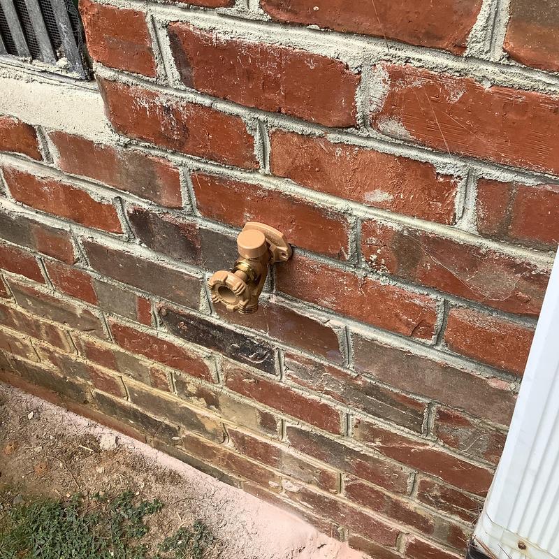 Woodford frost proof hose bib on brick wall Woodford frost proof hose bib on brick wall