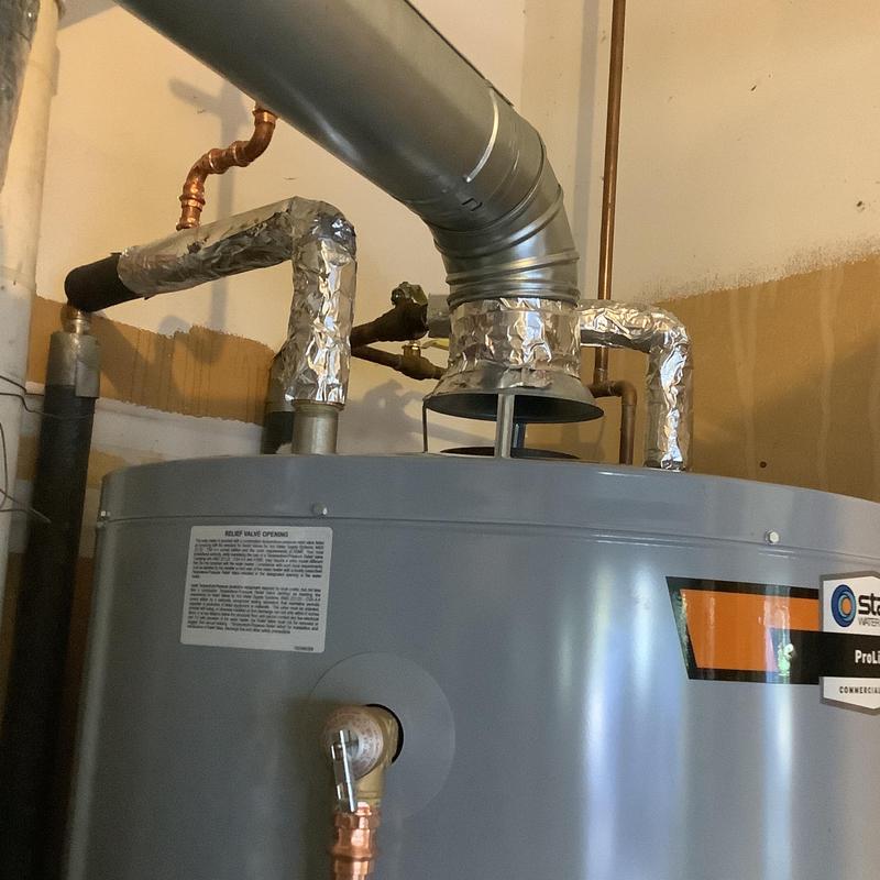 State Pro Line 75-gallon natural gas water heater installation State Pro Line 75-gallon natural gas water heater installation