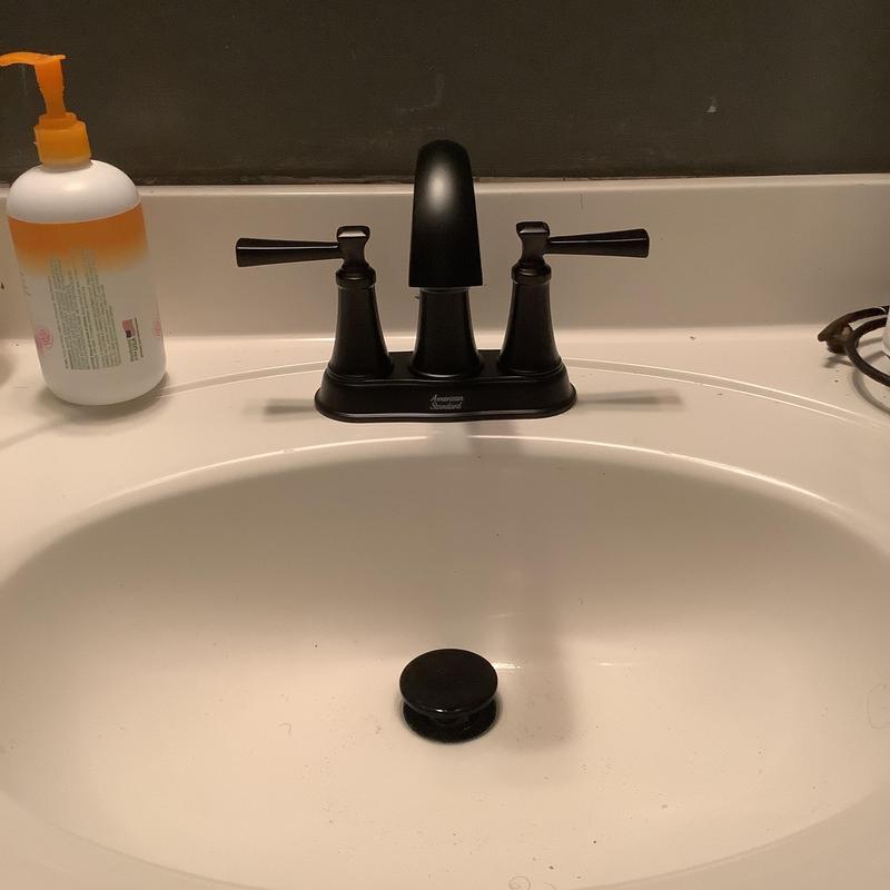 Delta black vanity sink faucet installation in Powhatan home Delta black vanity sink faucet installation in Powhatan home